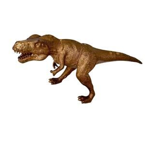 2004‎ Schleich Custom Bronze Painted Tyrannosaurus T-Rex Dinosaur 6" Figure